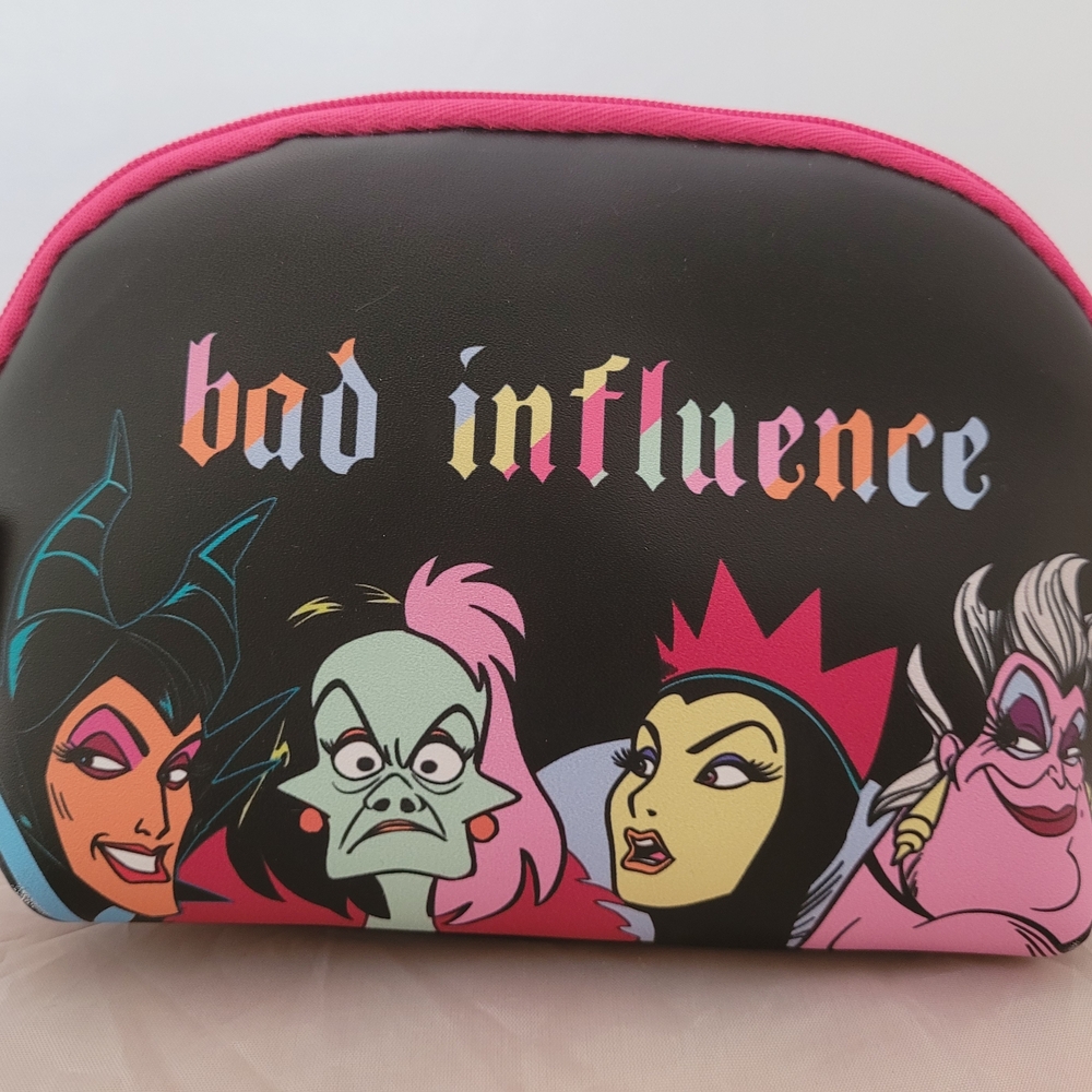 Disney Villains Pink & Black Cosmetic Pouch